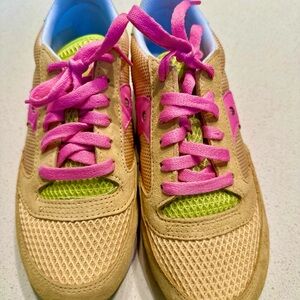 Women’s Yellow and Pink Sneakers